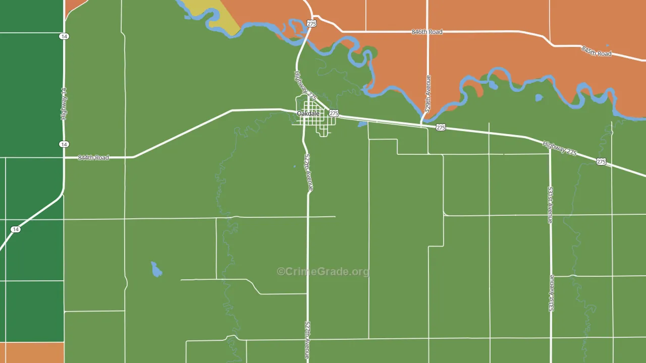 68761, NE Map of Theft Rates