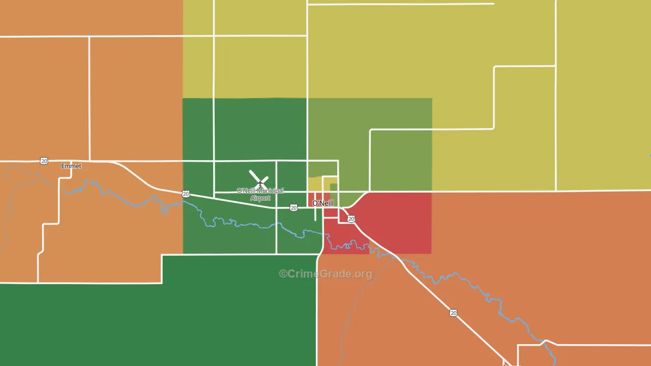 68763, NE Map of Theft Rates