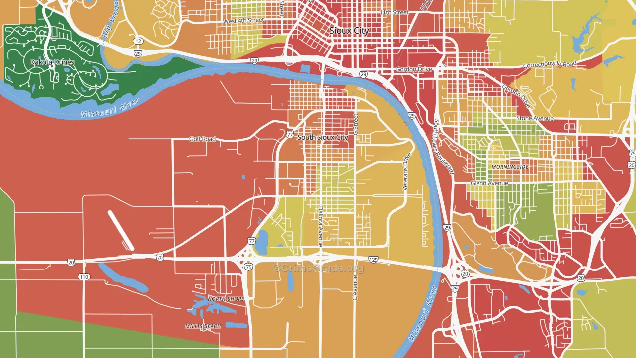 68776, NE Map of Theft Rates