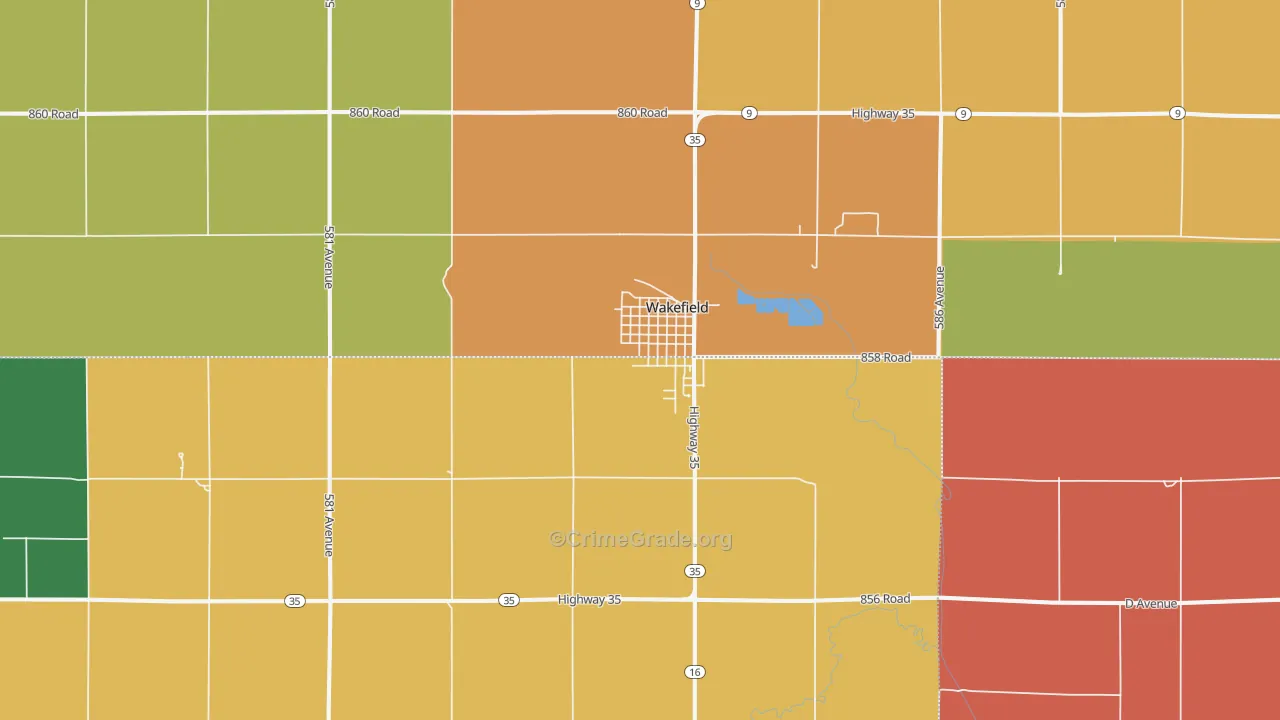 68784, NE Map of Theft Rates