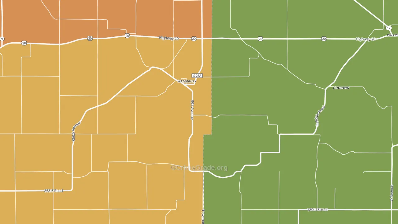 68785, NE Map of Theft Rates