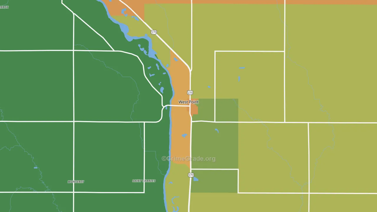 68788, NE Map of Theft Rates