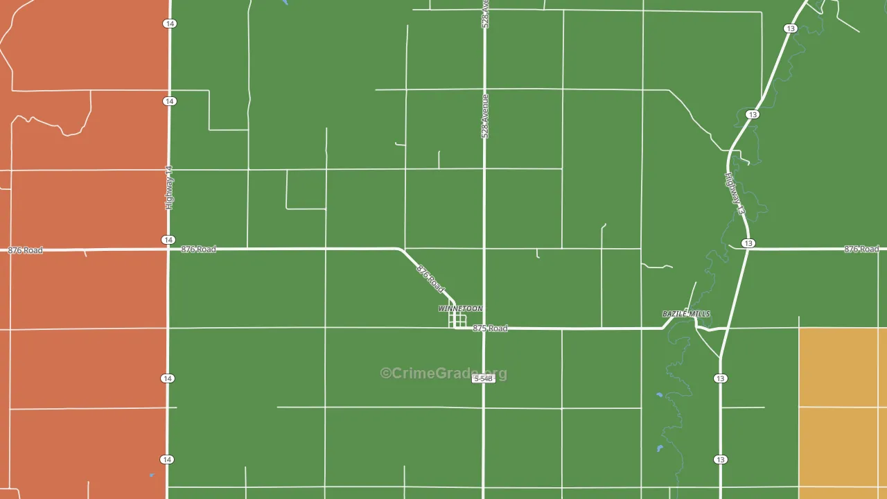68789, NE Map of Theft Rates