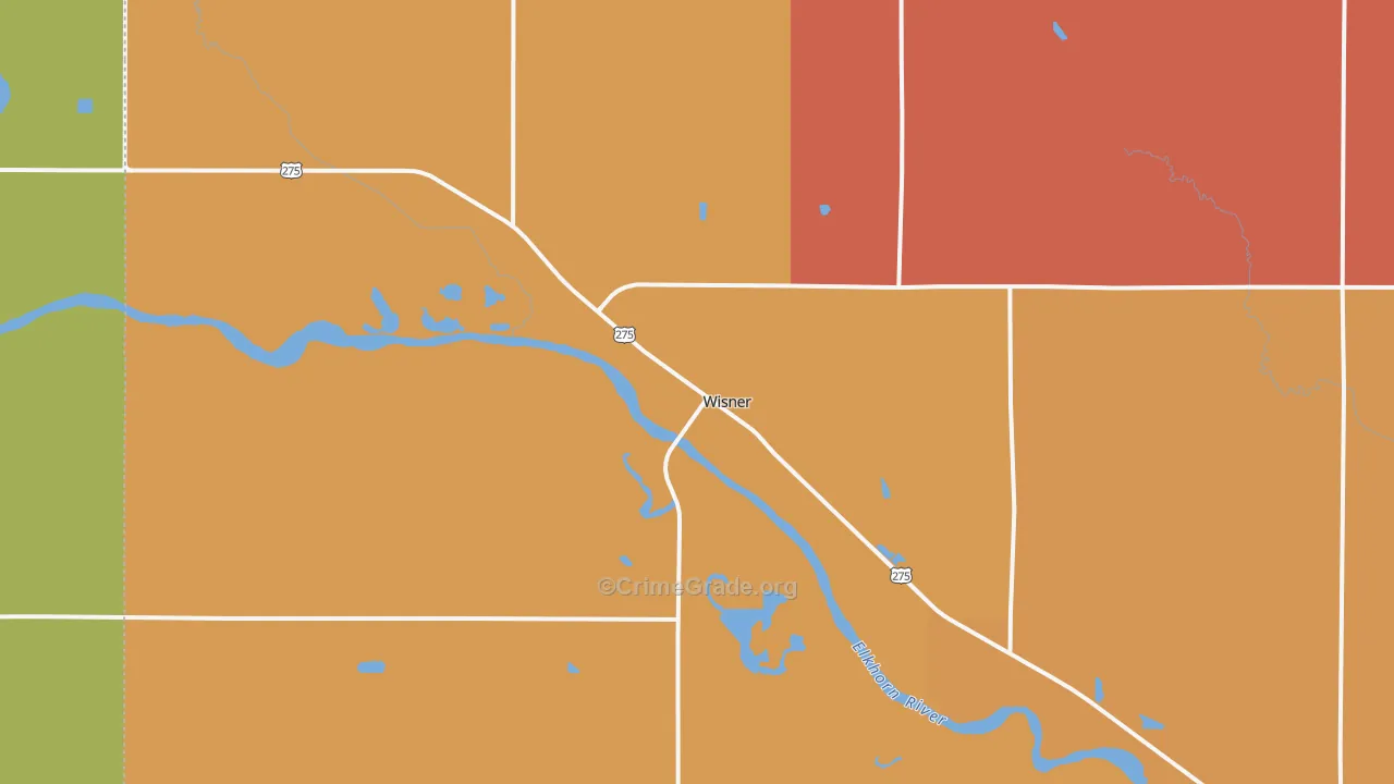 68791, NE Map of Theft Rates