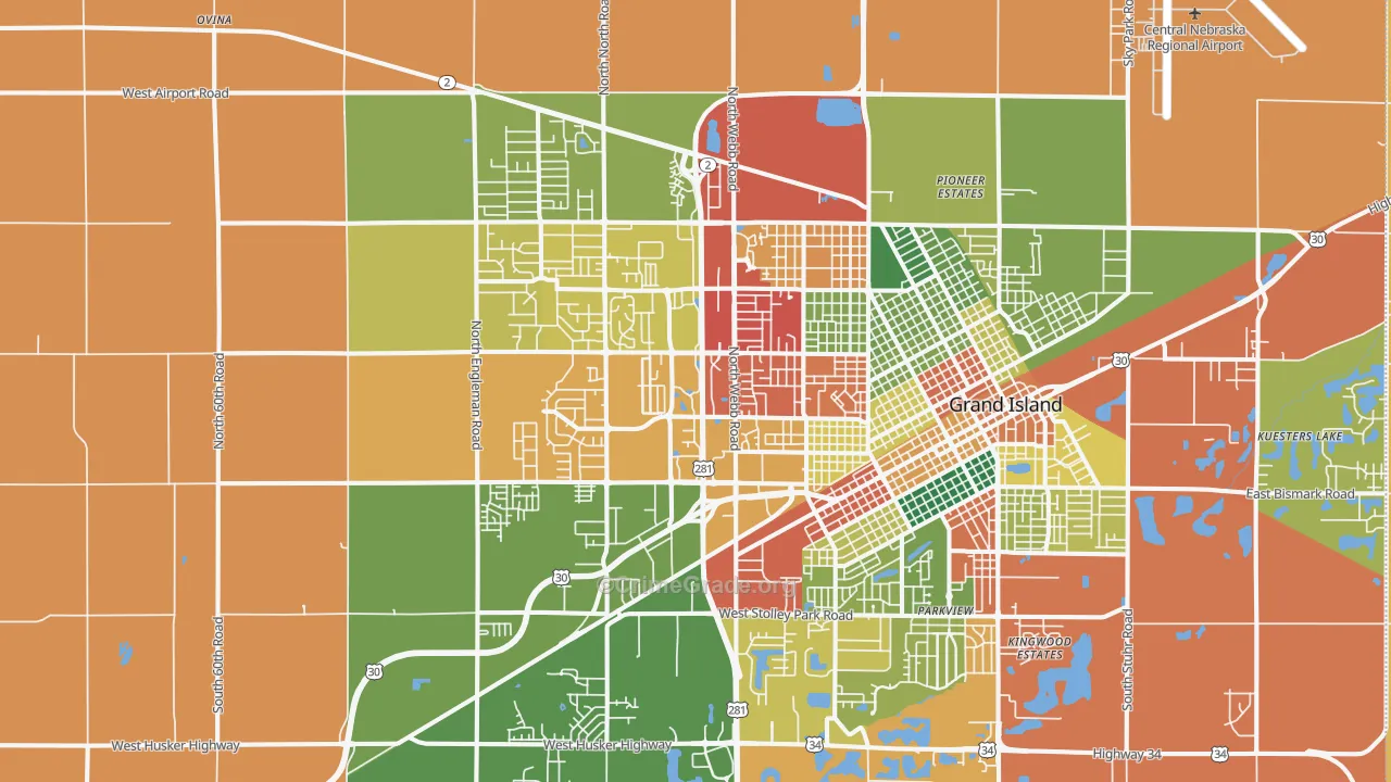 68803, NE Map of Theft Rates