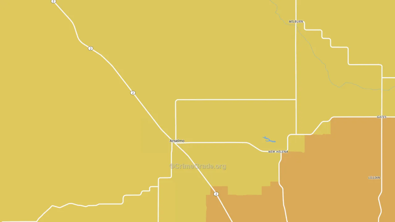 68813, NE Map of Theft Rates