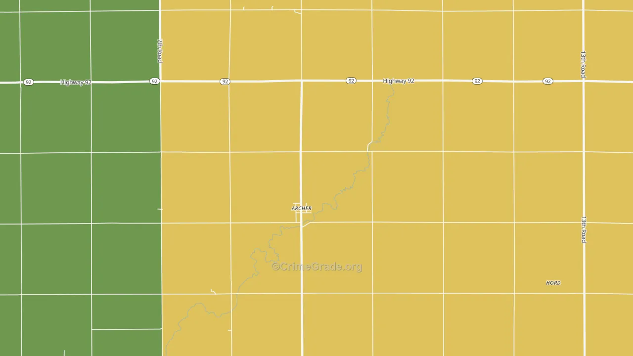 68816, NE Map of Theft Rates
