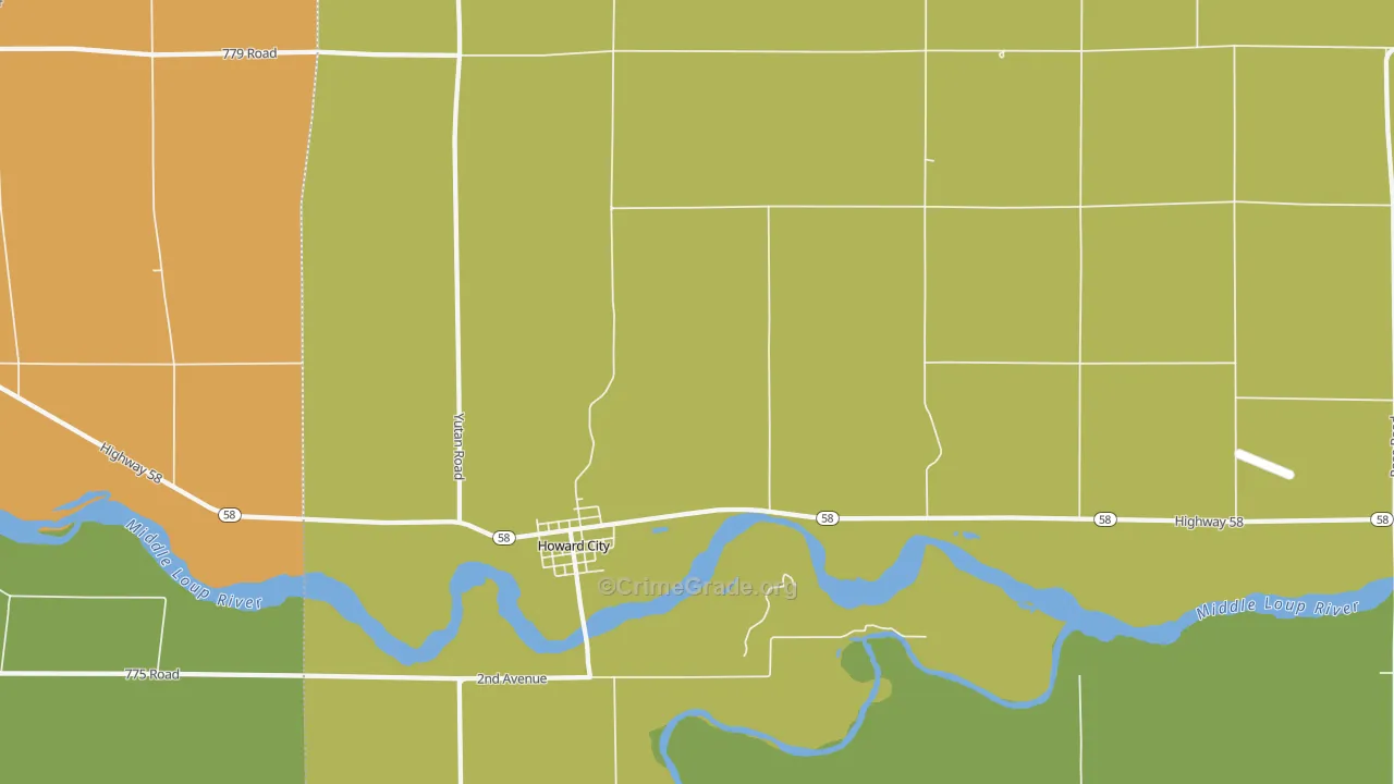 68820, NE Map of Theft Rates
