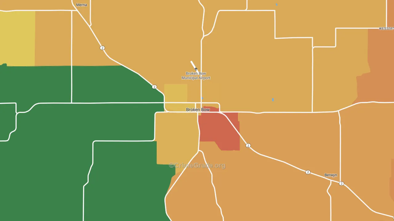 68822, NE Map of Theft Rates