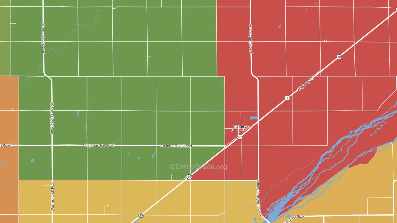 68827, NE Map of Theft Rates