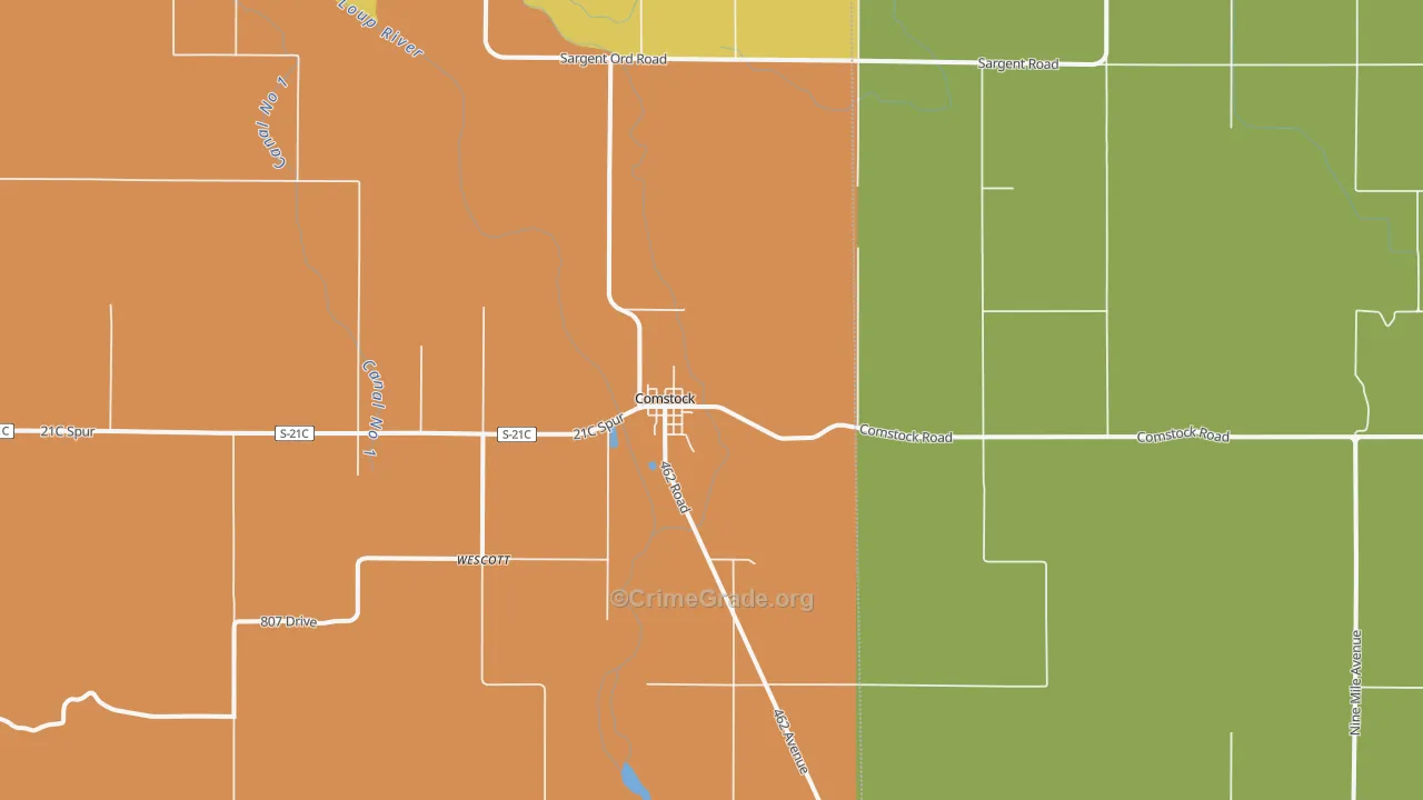 68828, NE Map of Theft Rates