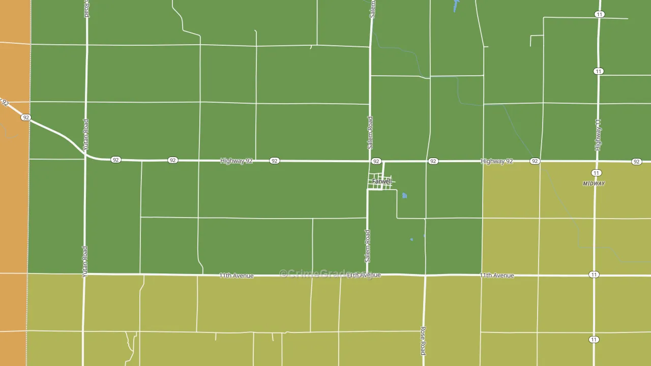 68838, NE Map of Theft Rates