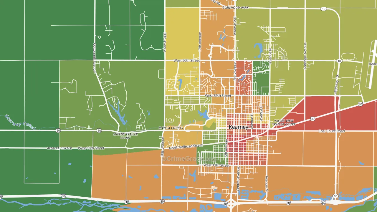 68845, NE Map of Theft Rates