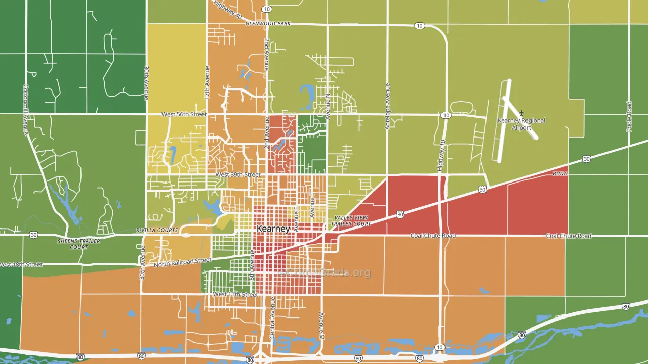 68847, NE Map of Theft Rates
