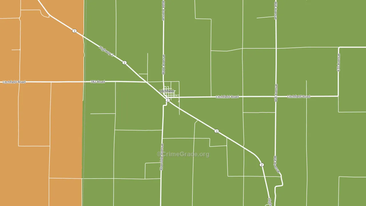 68852, NE Map of Theft Rates