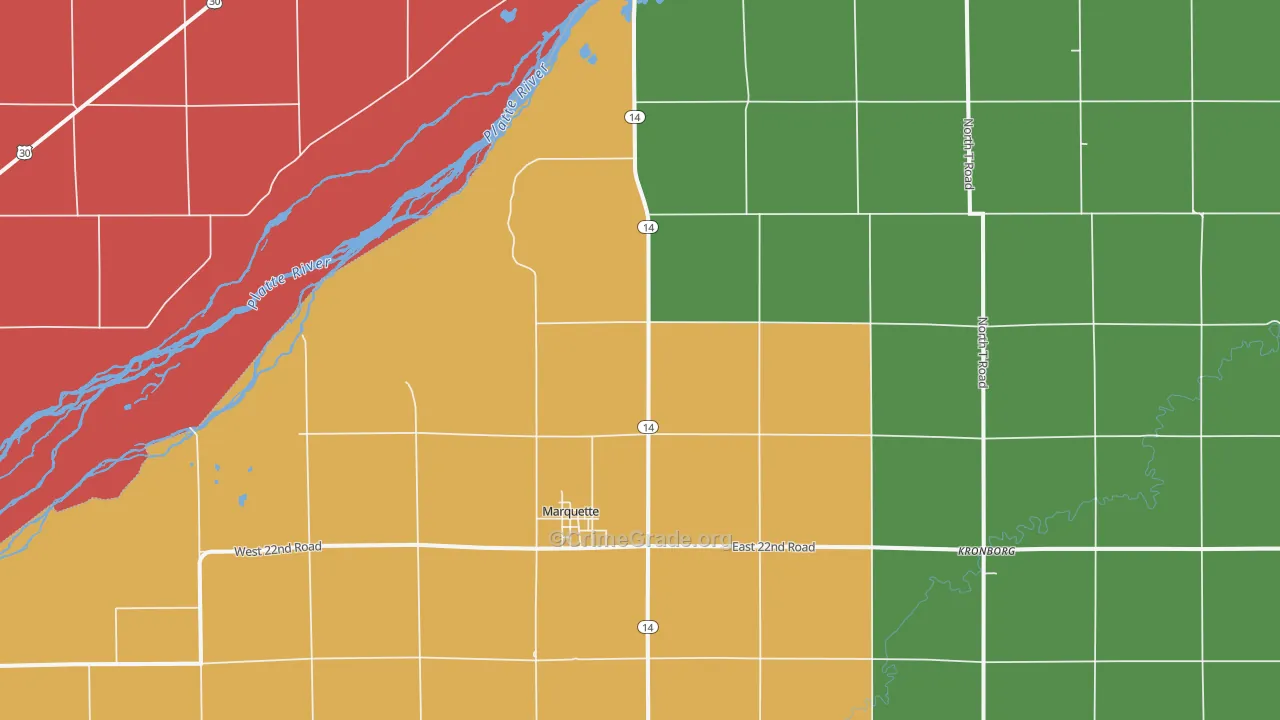68854, NE Map of Theft Rates