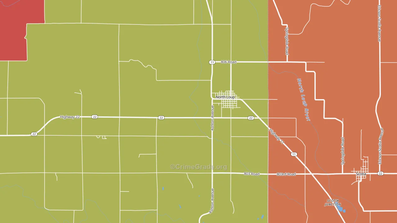 68859, NE Map of Theft Rates