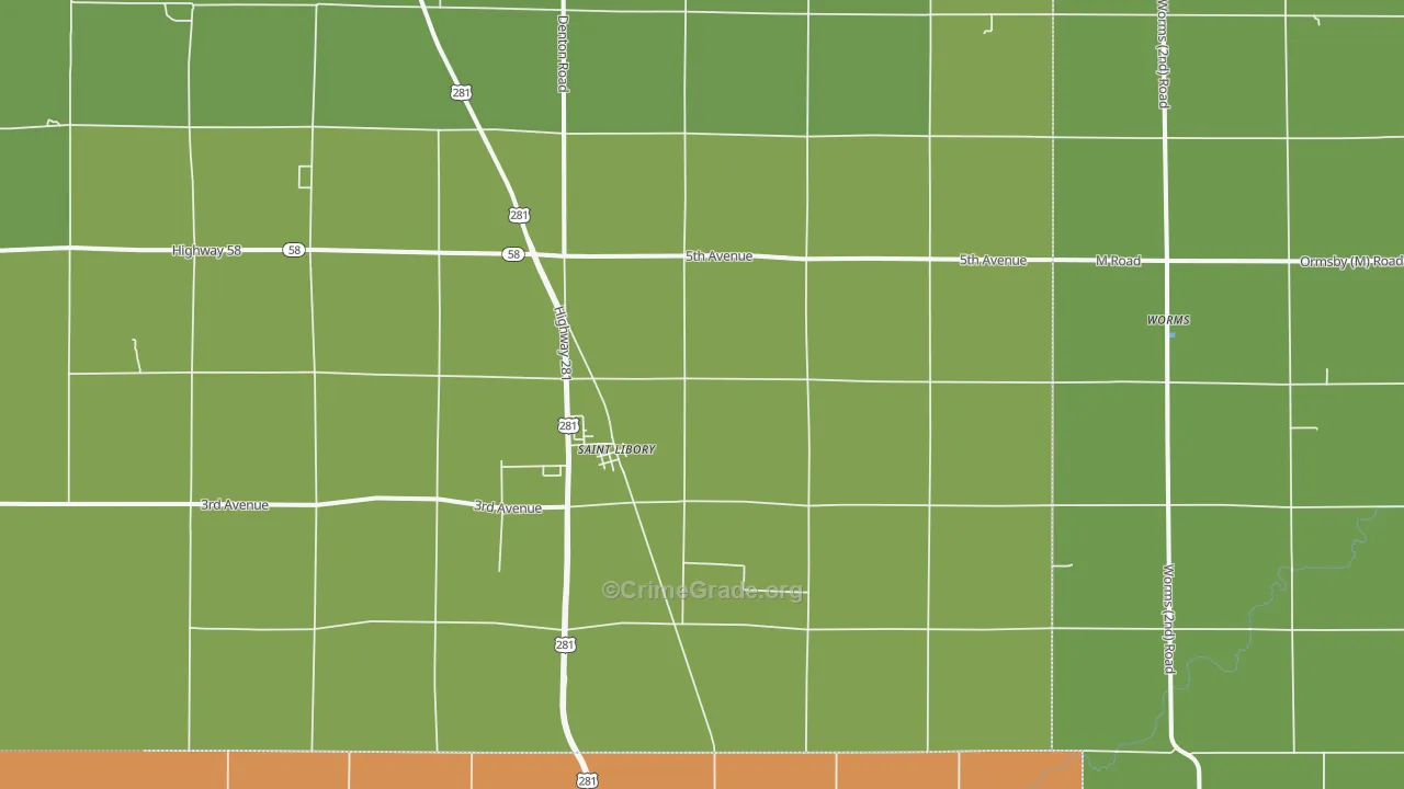 68872, NE Map of Theft Rates