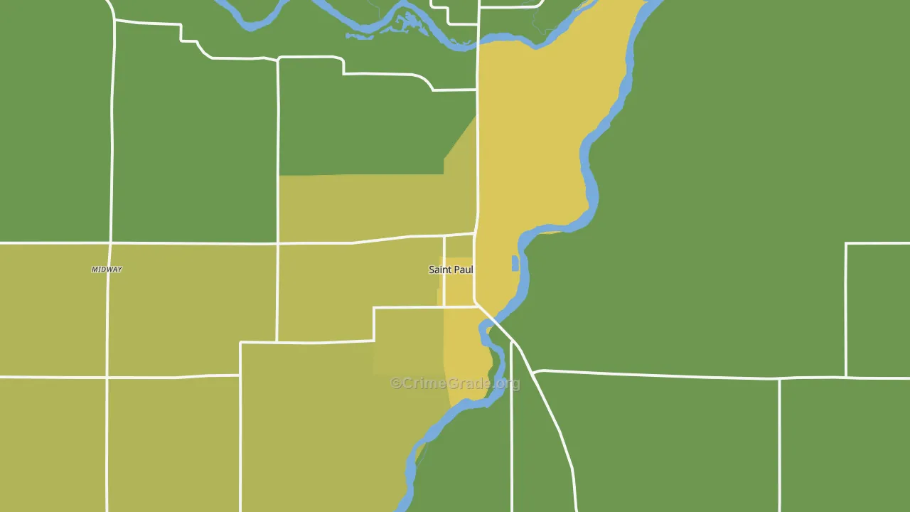 68873, NE Map of Theft Rates