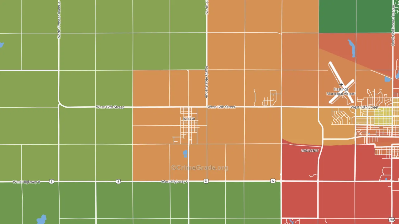 68955, NE Map of Theft Rates