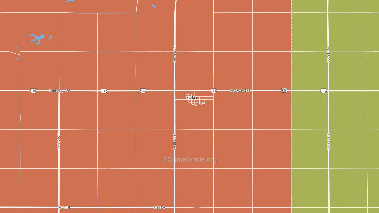 68974, NE Map of Theft Rates