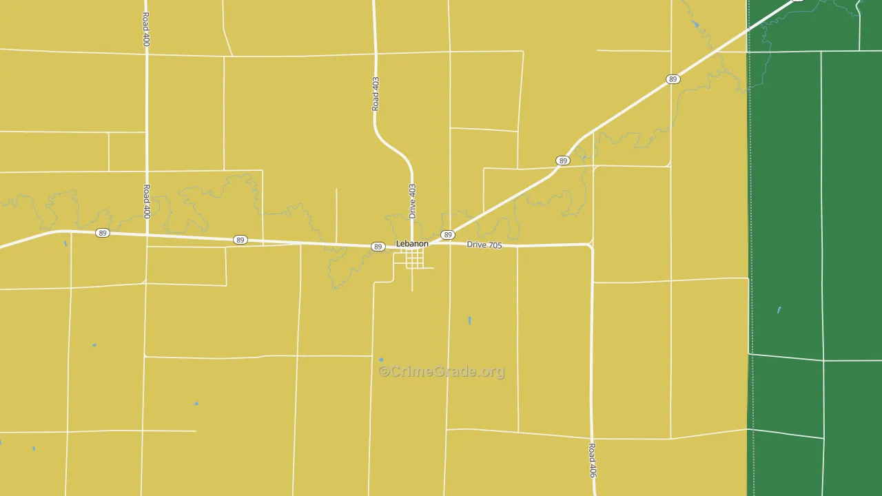 69036, NE Map of Theft Rates
