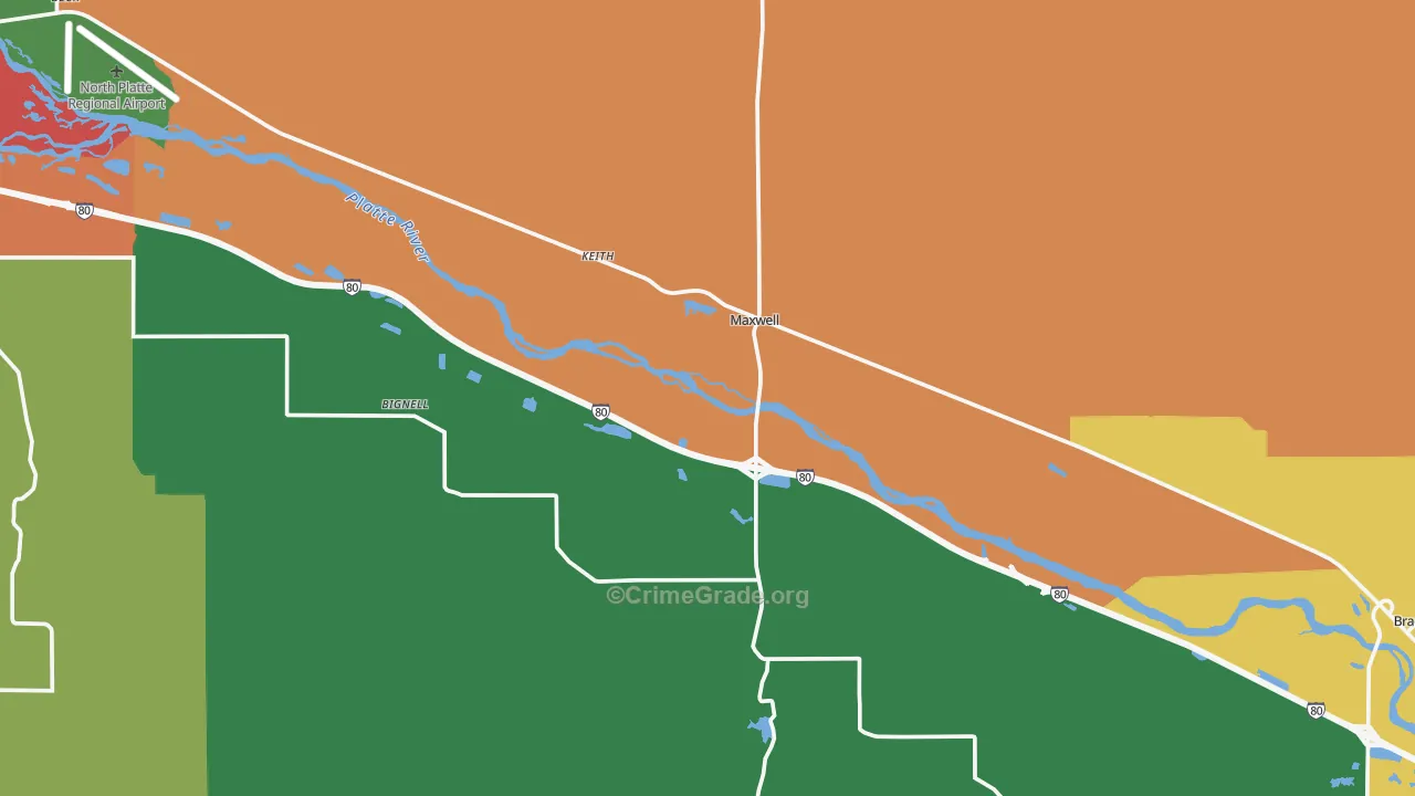 69151, NE Map of Theft Rates