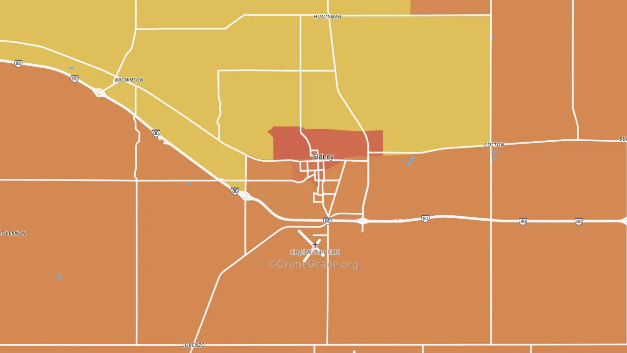 69162, NE Map of Theft Rates