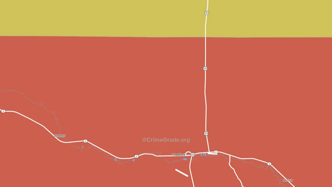 69166, NE Map of Theft Rates