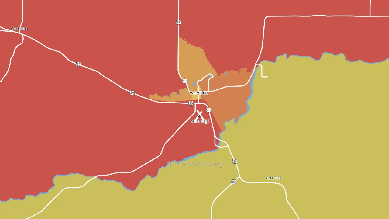 69201, NE Map of Theft Rates