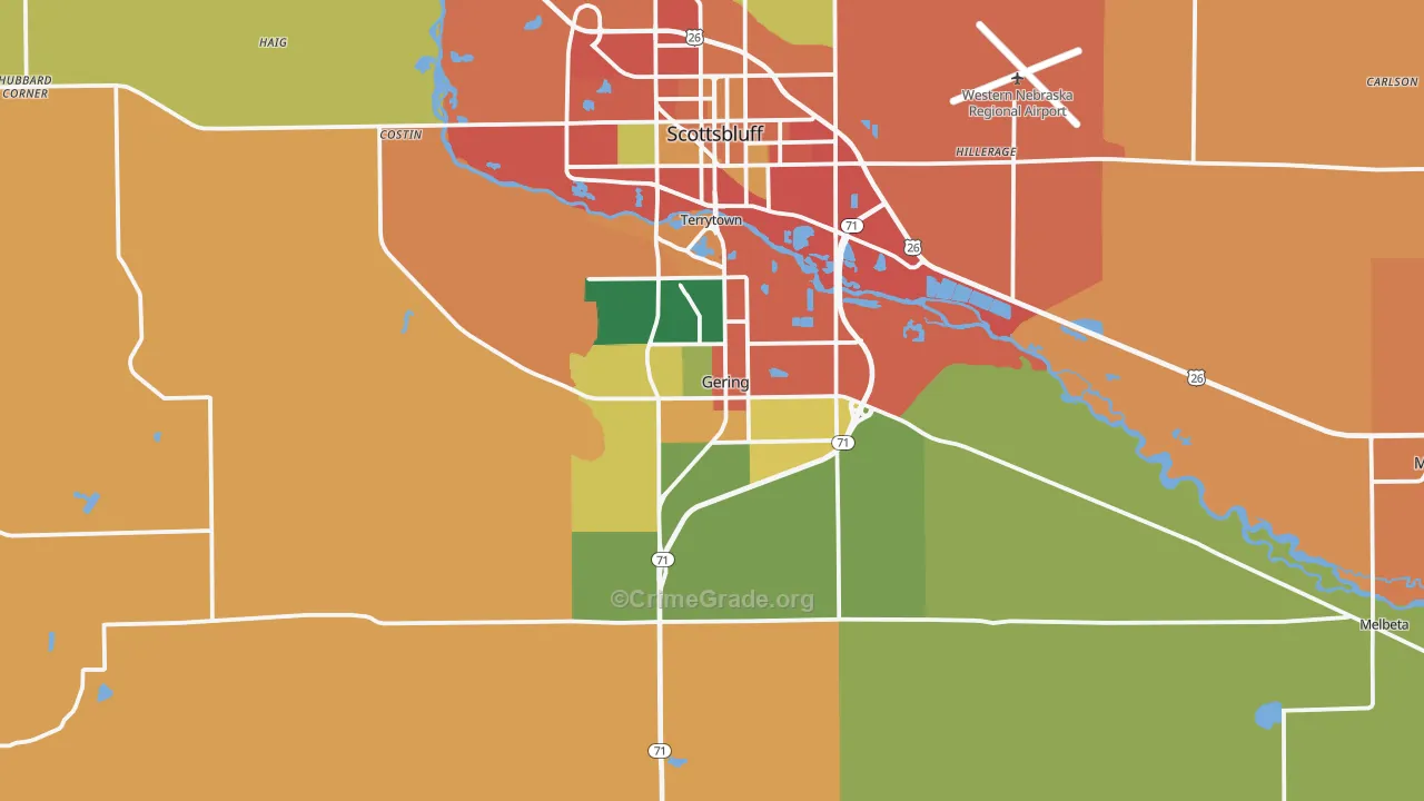 69341, NE Map of Theft Rates