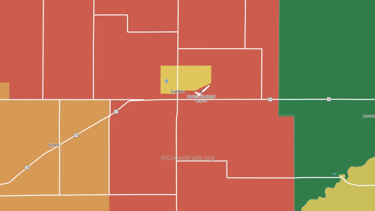 69343, NE Map of Theft Rates