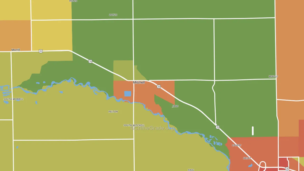 69357, NE Map of Theft Rates