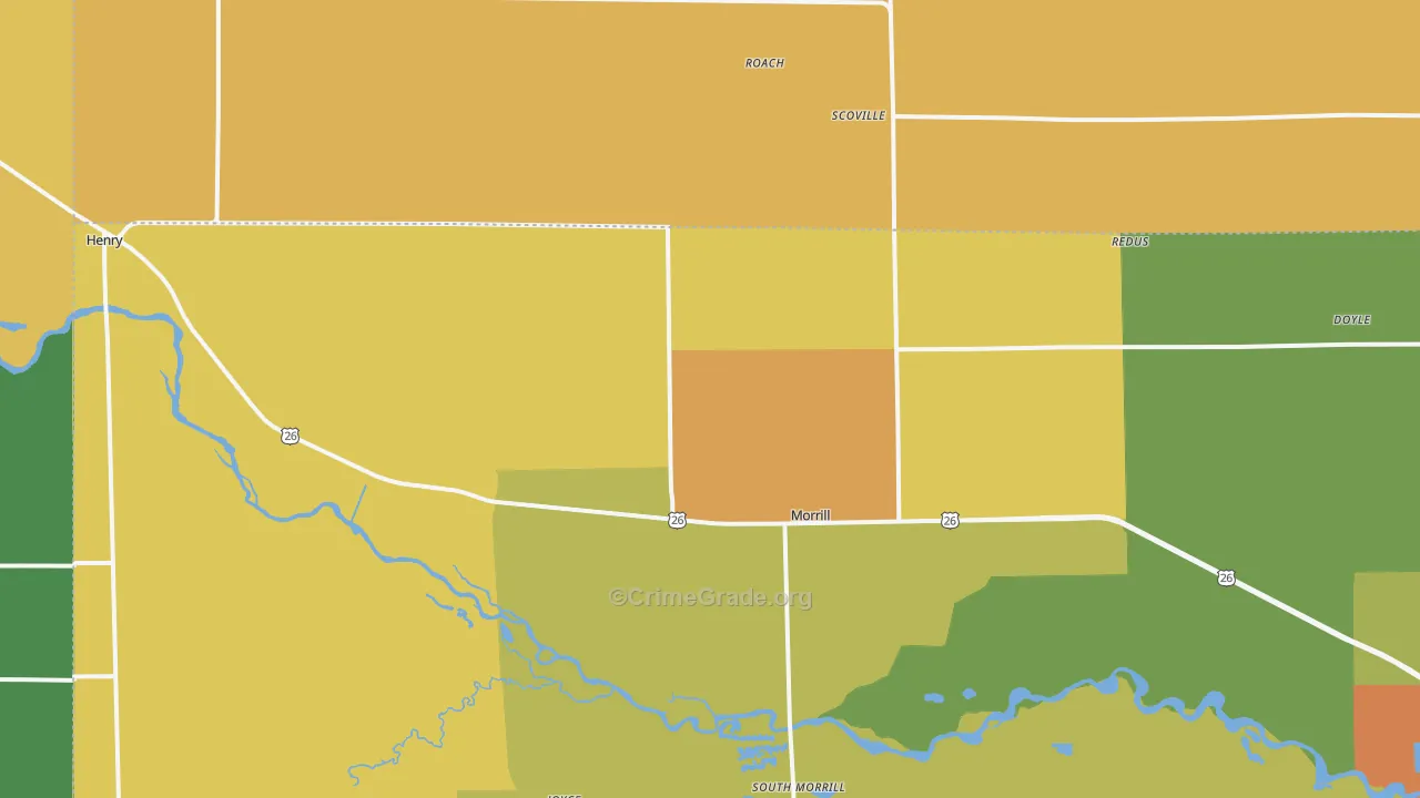 69358, NE Map of Theft Rates