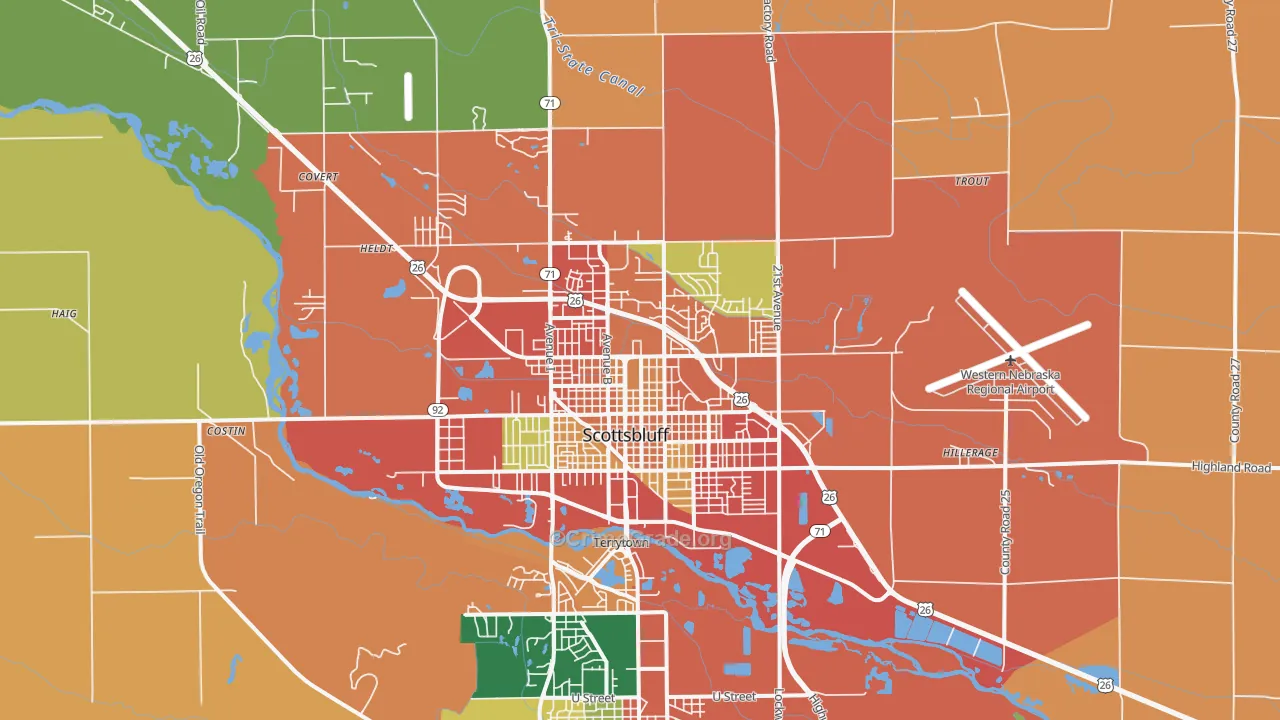69361, NE Map of Theft Rates