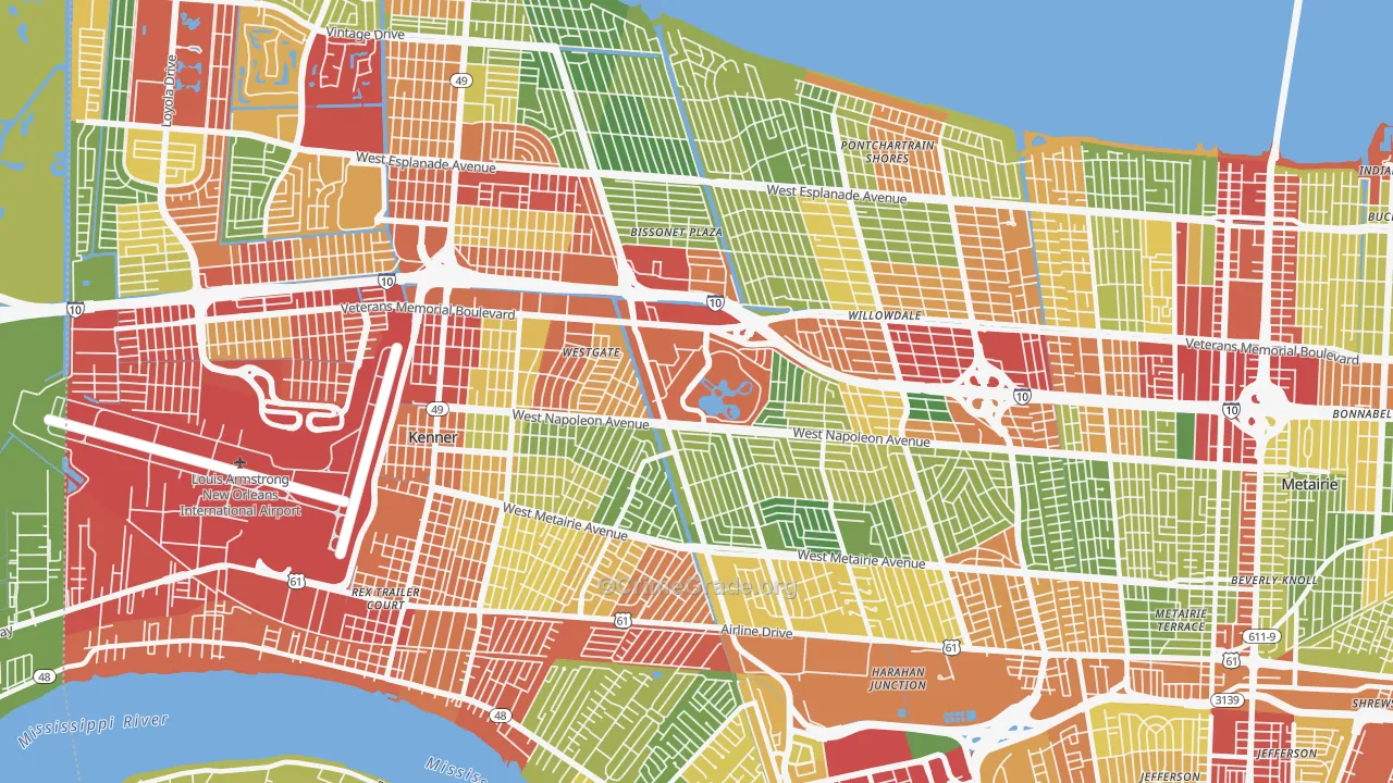 70003, LA Map of Theft Rates
