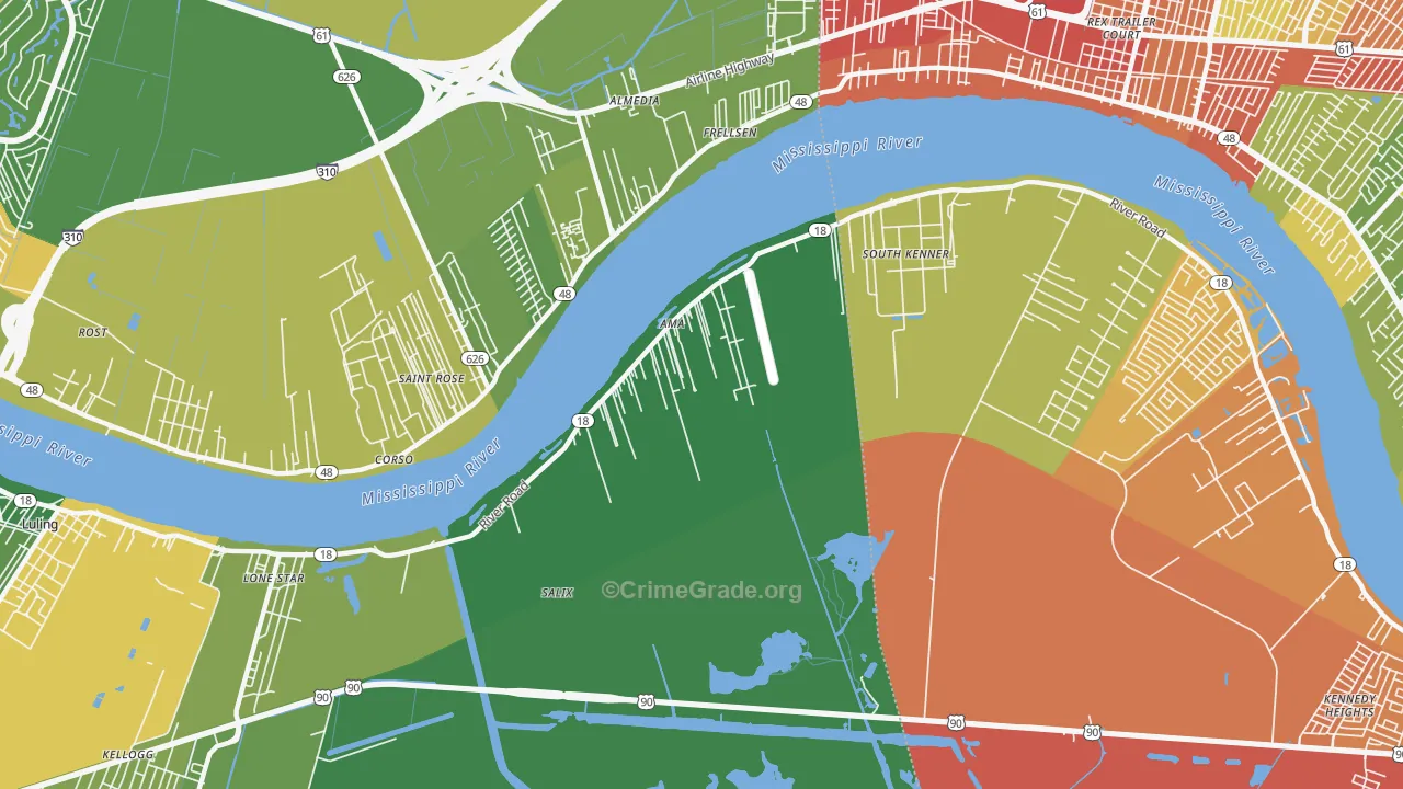 70031, LA Map of Theft Rates