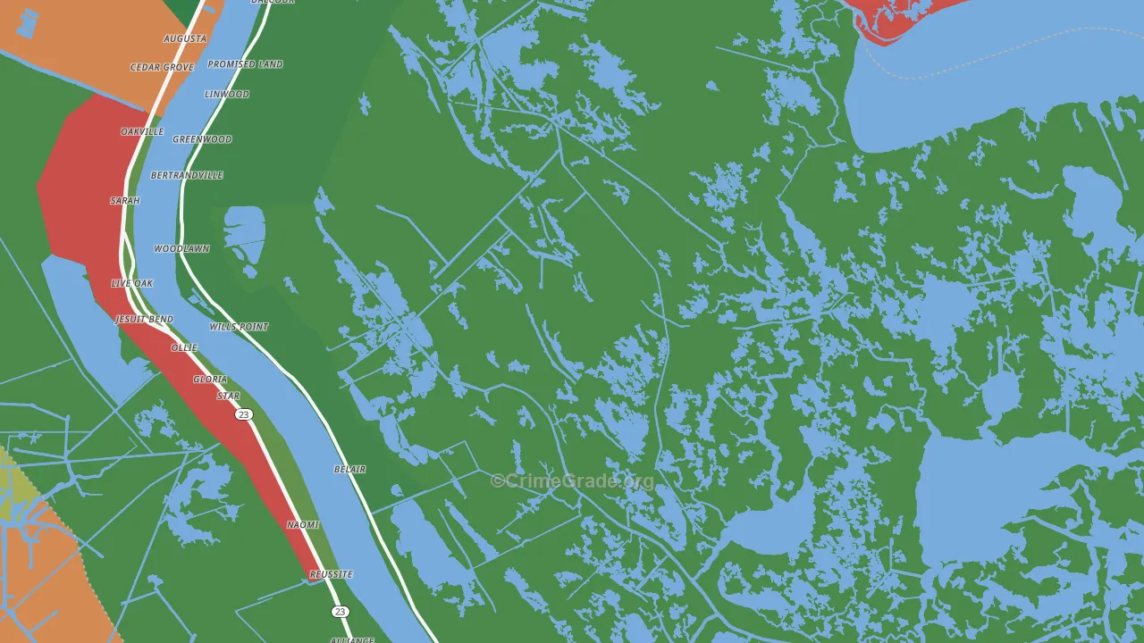 70040, LA Map of Theft Rates