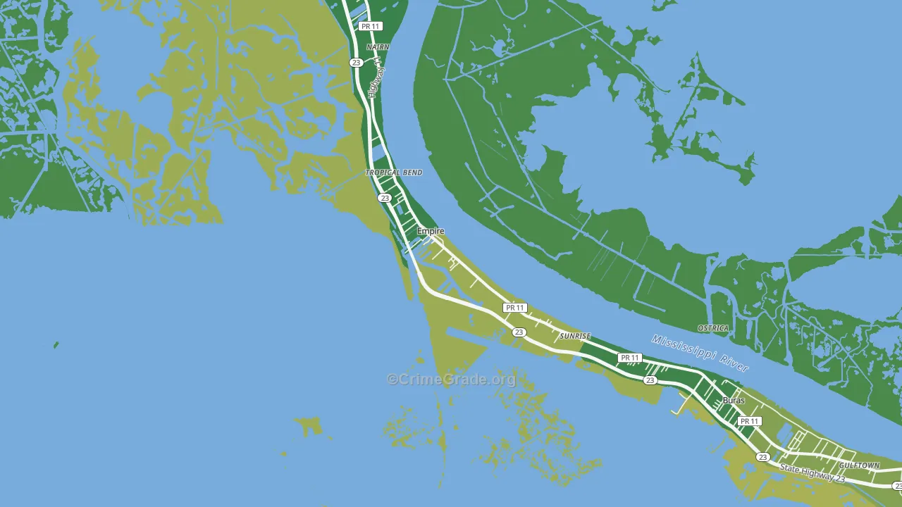70050, LA Map of Theft Rates
