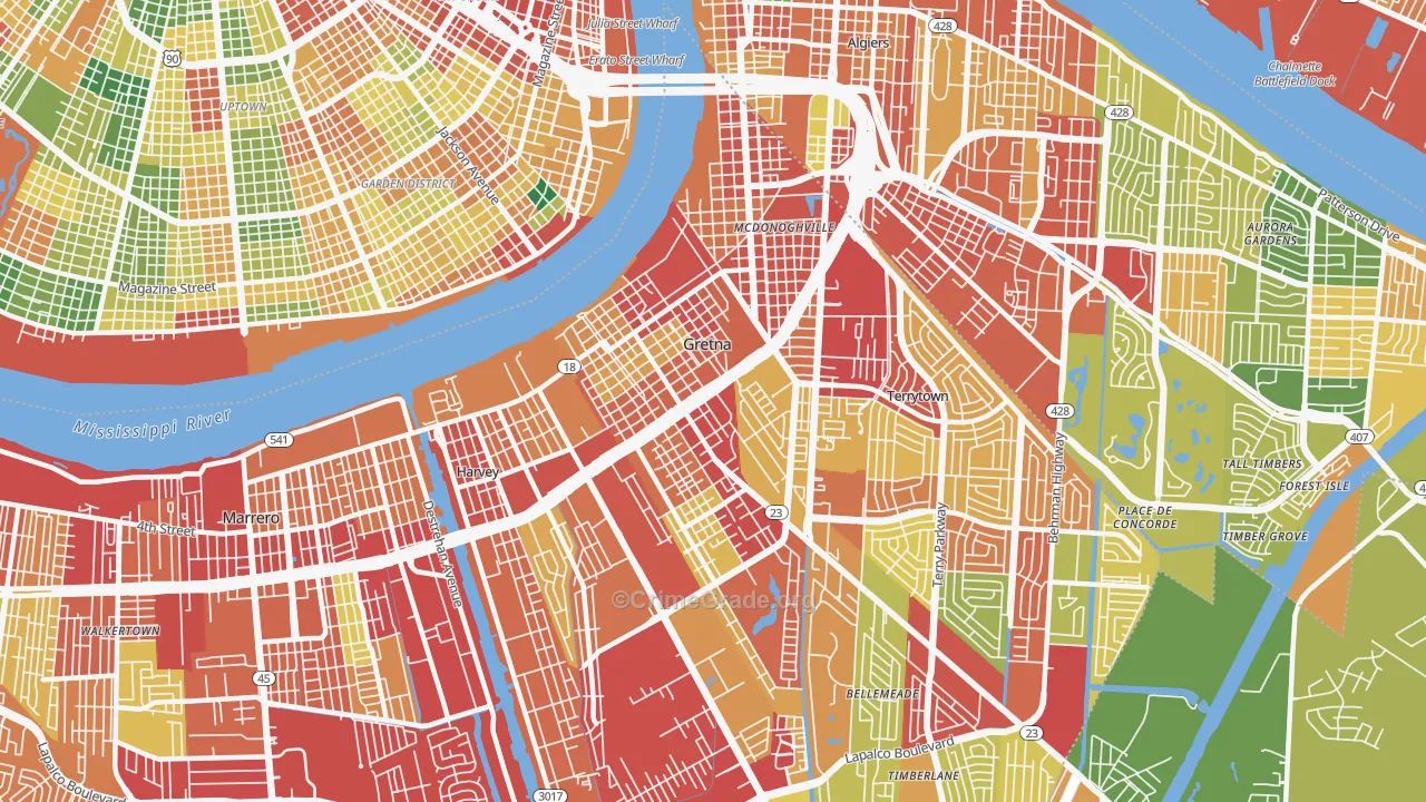 70053, LA Map of Theft Rates