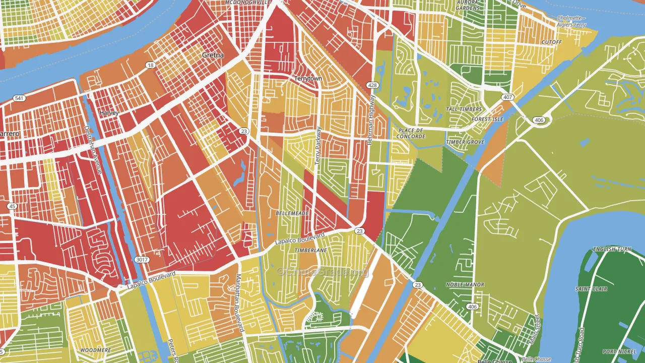 70056, LA Map of Theft Rates