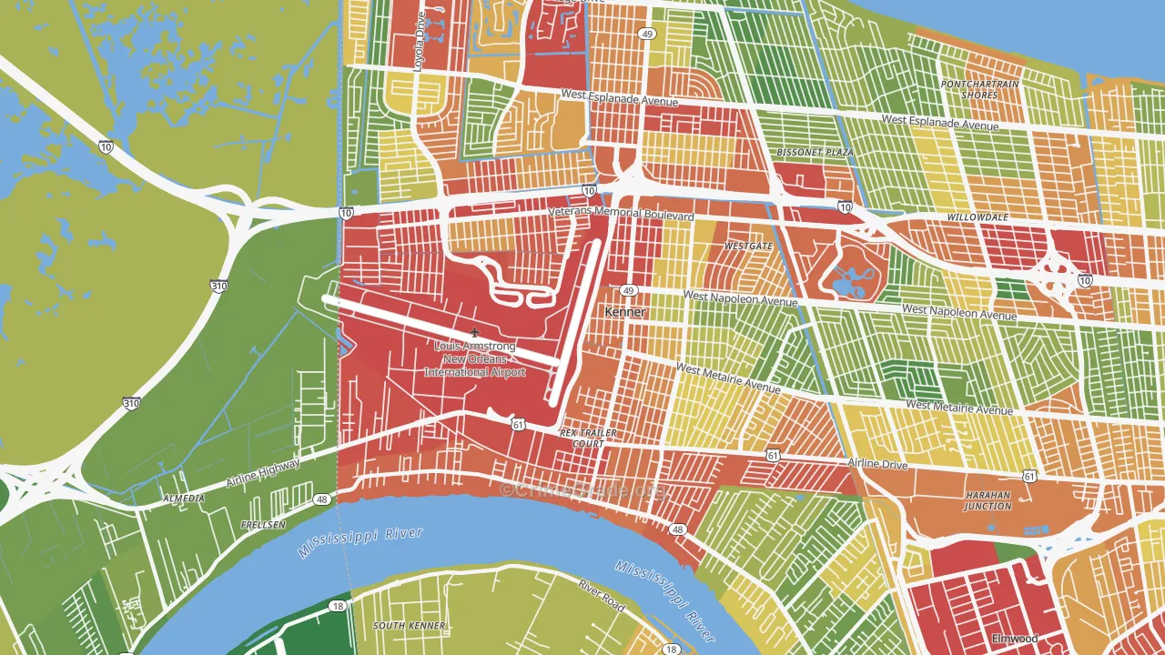 70062, LA Map of Theft Rates