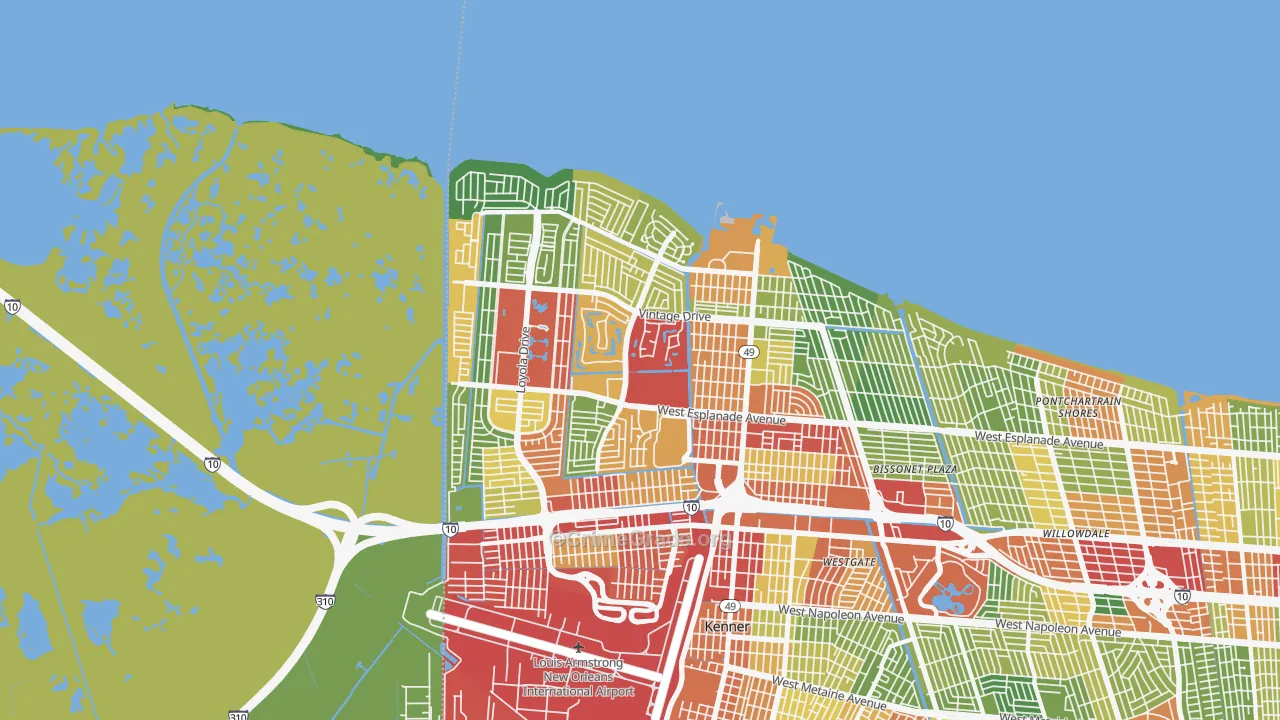 70065, LA Map of Theft Rates
