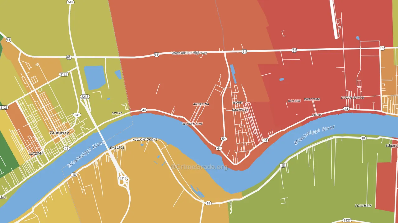 70076, LA Map of Theft Rates