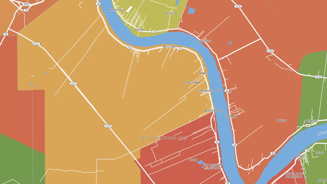70086, LA Map of Theft Rates