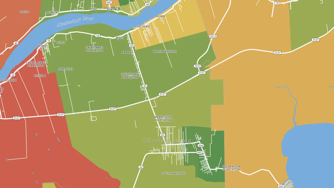 70090, LA Map of Theft Rates