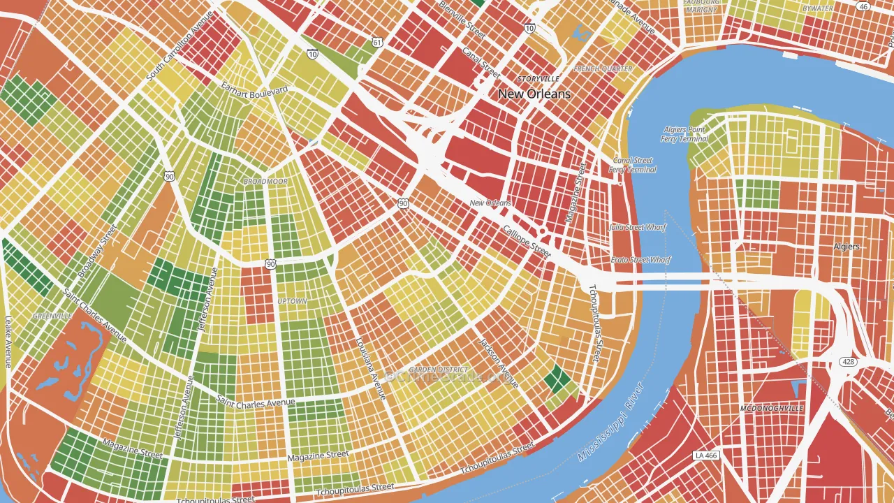 70113, LA Map of Theft Rates