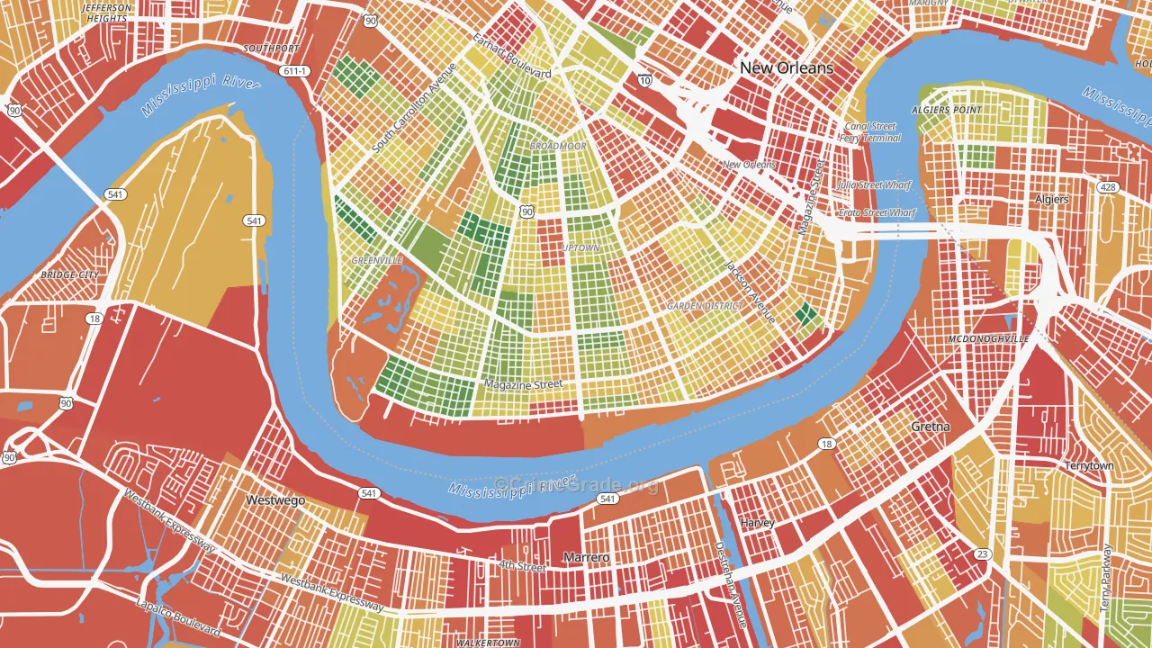 70115, LA Map of Theft Rates