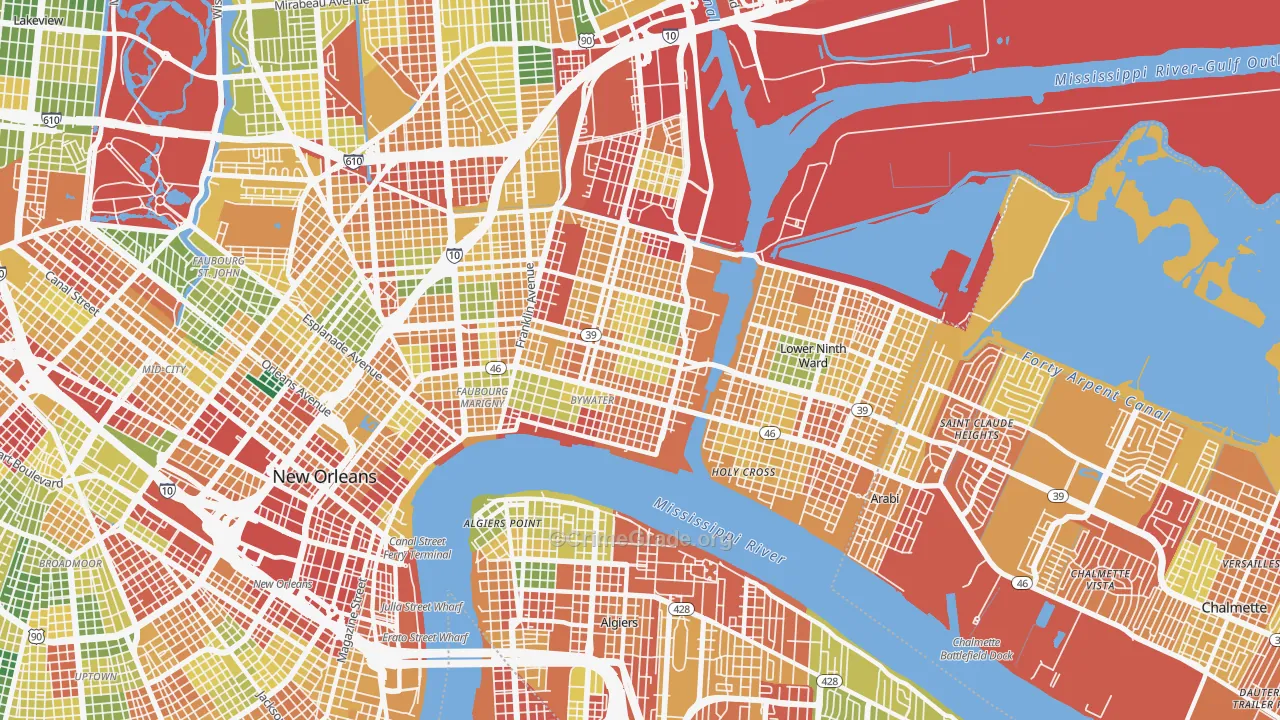 70117, LA Map of Theft Rates