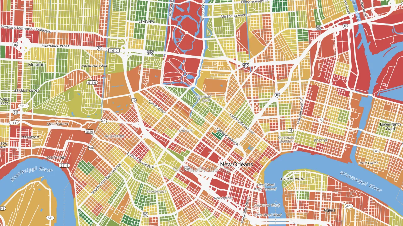 70119, LA Map of Theft Rates